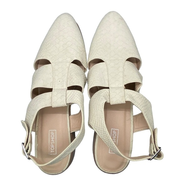 Topshop Odessa Embossed‎ Cutout Closed Toe Sandal Strap Closure Size EU 41 - Picture 9 of 11